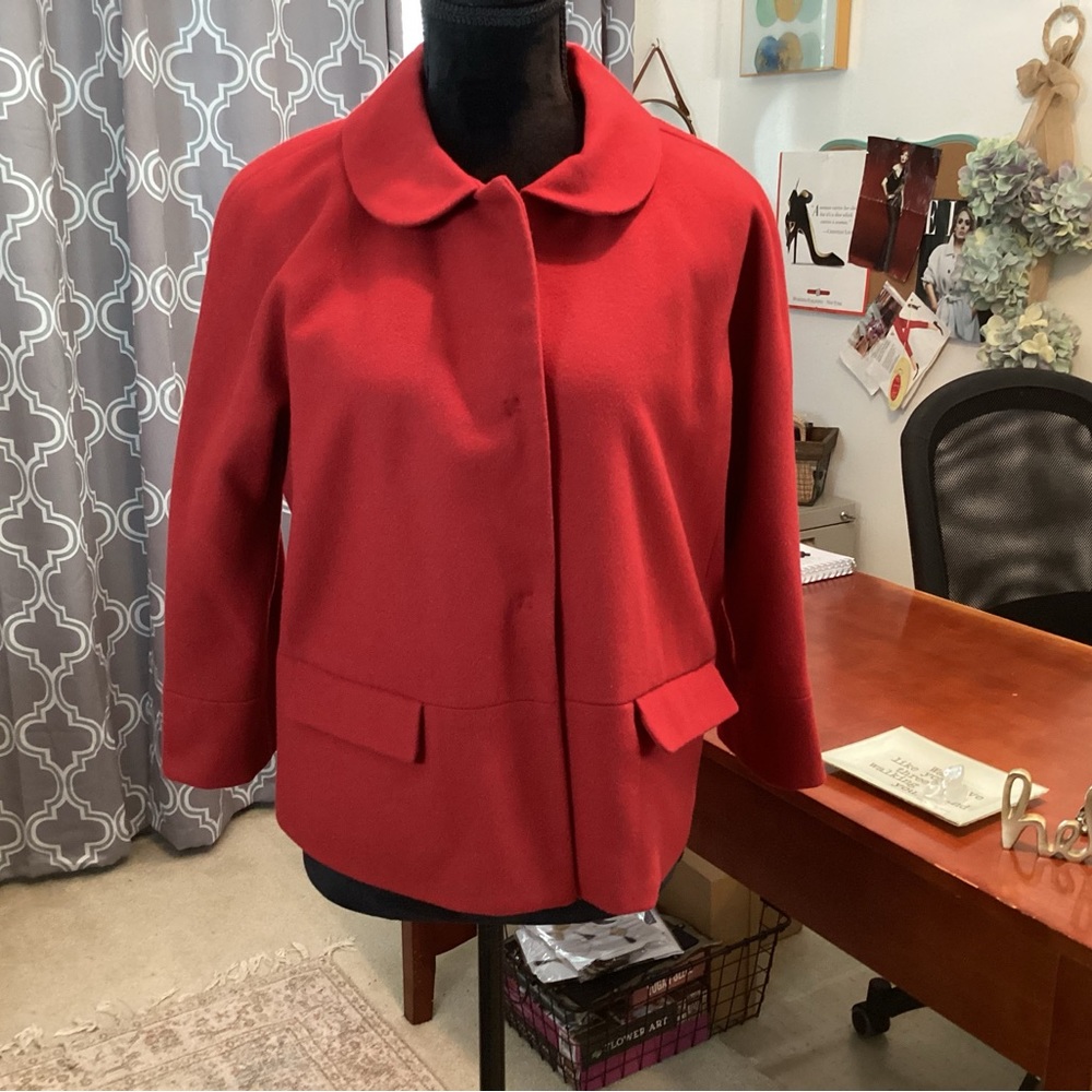 DKNY Red Crop Jacket